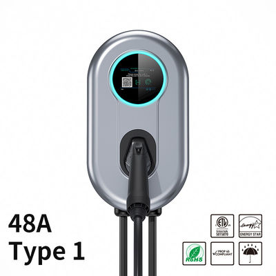 ποιότητας  48A Wallbox EV Charger Station With LCD Screen APP Wifi/Bluetooth 11.52 KW Type 1 EV Home Charger εργοστάσιο