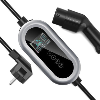 IP65 γρήγορος τύπος σταθμών φορτιστών της EV επιπέδων - 2 φορτιστής EV εναλλασσόμενου ρεύματος 7kw που χρεώνει το σωρό με το κουμπί αφής