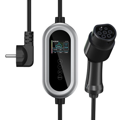 IP65 γρήγορος τύπος σταθμών φορτιστών της EV επιπέδων - 2 φορτιστής EV εναλλασσόμενου ρεύματος 7kw που χρεώνει το σωρό με το κουμπί αφής