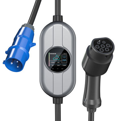 Type2 φορτιστής εναλλασσόμενου ρεύματος 250V EV για τον ηλεκτρικό σωρό χρέωσης οχημάτων 16A Adjusement τρέχοντα