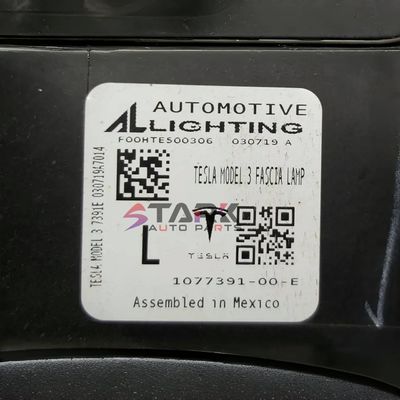Φώτα ομίχλης Tesla Model 3 Αριστερή πλευρά του αυτοκινήτου Πίσω φωτισμός ομίχλης Φώτα ομίχλης 1077391-00-F για πρωτότυπα εξαρτήματα